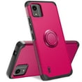 thumbnail image 5 of For Nokia C110 Tough Strong  Hybrid With Ring Stand Case Cover - Hot Pink, 5 of 10