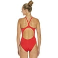 thumbnail image 3 of Arena Women's Spraypaint Maxlife Light Drop Back One Piece Swimsuit (20, Red/Red), 3 of 5