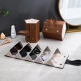 thumbnail image 4 of Caja organizadora de gafas de sol con múltiples ranuras, caja de almacenamiento plegable para gafas, color negro, 6 ranuras, 4 of 5