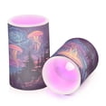thumbnail image 7 of Yayeee Flameless Candles with Remote Flickering Battery Operated Multi Color Changing, Psychedelic Jellyfish, 7 of 7