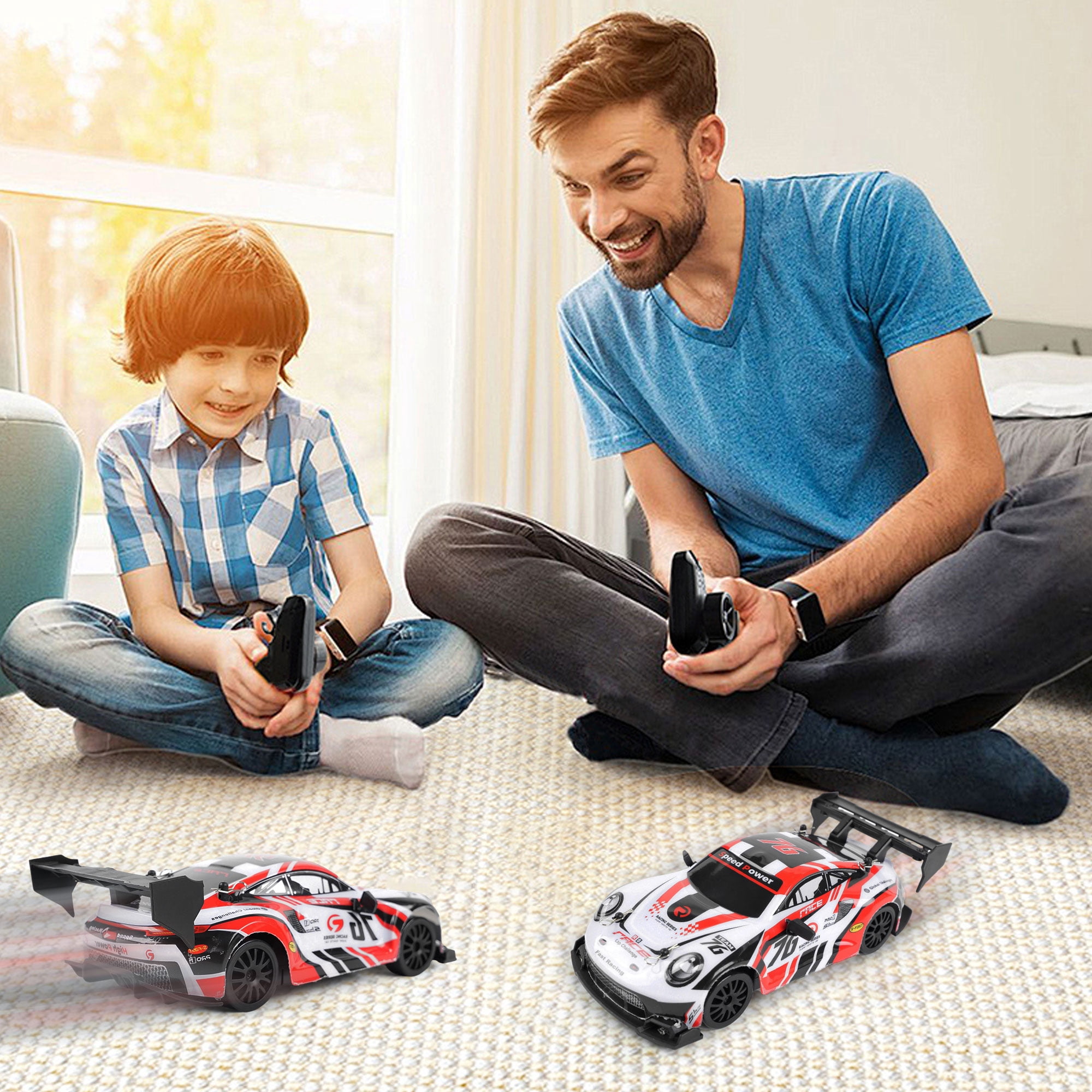 Jaawind RC Drift Car 1/24 2.4GHz 4WD High Speed Remote Control Cars Vehicle with LED Lights, 30KM/H RC Race Car Toys for Boys Kids Adults