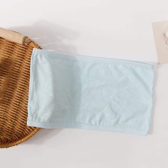 Girl Sports Bra Girl's Strapless Bra Bandeau Tube Sports Comfortable Developmental Underwear Bras for Tween Girls Blue 140