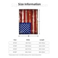 thumbnail image 5 of PHELIKA American Flag Painted On Wood 02 All Season Soft Throw Blanket Lightweight Flannel Fleece Blankets 60"x50", 5 of 8