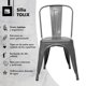 thumbnail image 2 of Set De 2 Silla Tolix Metalicas Restaurante Comedor Exterior plateado Big Room KT9908, 2 of 7