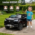thumbnail image 6 of Track Seven Licensed Lexus GX550 24V Kids Ride on Car, 2-Seater Electric Car with Remote Control, Bluetooth, LED light, 4-Wheel Suspension, 20" Wide Seat, 24V Ride on Toy for Boys Girls Age 3+, Black, 6 of 8