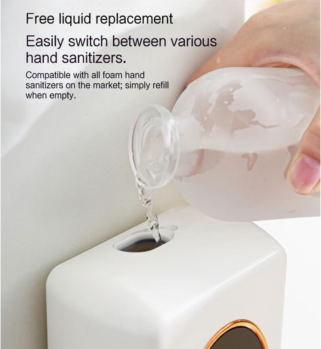 Automatic Soap Dispenser 480ml Smart Sensing Touchless Foam Soap Dispenser USB Recharging Wall Mounted for Bathroom and Kitchen(White)