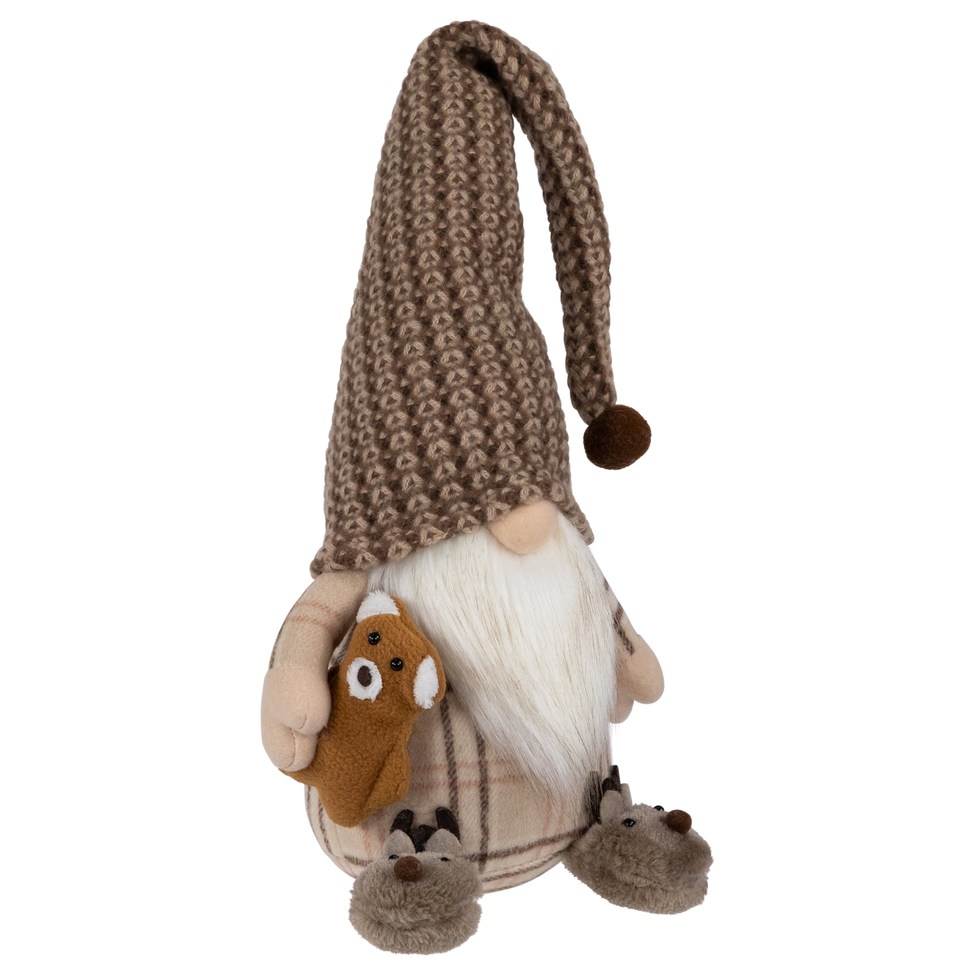 Sitting Gnome with Teddy Bear Christmas Figure - 14"