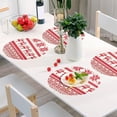 thumbnail image 6 of GZHJMY Christmas Deer Red Placemats 1Pcs,Holidays PVC Weave Place Mats Table Mats Non-Slip Easy to Clean for Home Kitchen BBQ Party Table Decor,15.4", 6 of 7