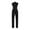 Black, variant on Manxivoo White Jumpsuit Versatile Solid Color Fashionable and Women's Sleeveless Slim Wide Leg Jumpsuit Dressy Jumpsuits for Women A