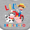thumbnail image 4 of Inktastic Farmer Tractor EIEIO Little Bro Boys Baby Bib, 4 of 4