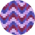 thumbnail image 1 of Ahgly Company Machine Washable Indoor Round Transitional Dark Magenta Purple Area Rugs, 7' Round, 1 of 7