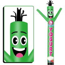 15FT Tall Inflatable Tube Man Frozen Yogurt Wacky Wavy Dancing Guy (18''Diameter) for Outdoor Decoration Advertising Business Promotion - Food Theme (Blower Not Included)