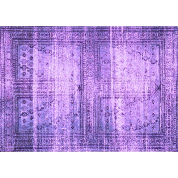 Ahgly Company Indoor Rectangle Persian Purple Traditional Area Rugs, 5' x 7'