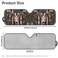 thumbnail image 7 of Yuyamidu Camo Deer Windshield Sun Shade for 2018-2025 Jeep Wrangler JL JLU & 2020-2025 Jeep Gladiator Foldable Front Sunshade, Blocks UV Rays and Heat, Keep Interior Cool, Patriotic American Flag, 7 of 7