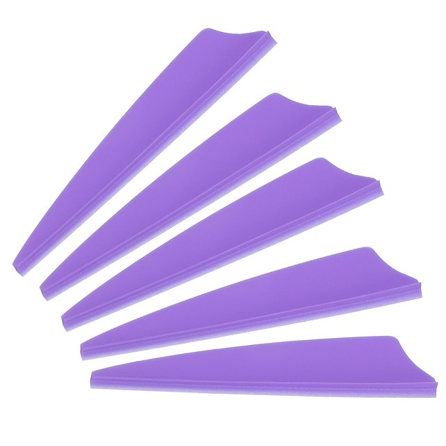 Arrows Vanes, 36 Pack 2.5 Inch Arrow Fletching Archery Arrow Feather Shield Fletch for DIY Target Shooting, White Purple