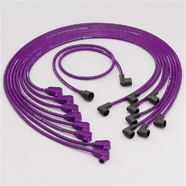 73151 90 Degree Purple Spark Plug Wire Set, 8 mm. 