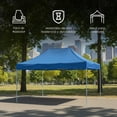 thumbnail image 3 of Ilios Innova | Toldo Plegable Azul 3x4.5 Carpa para Exteriores Resistente al Clima, Impermeable, Estructura de Hierro y Tela Oxford 600D., 3 of 9