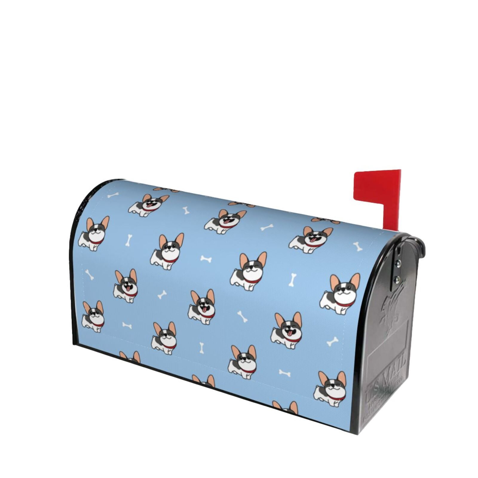 Xecao French Bulldog2 for Mailbox Cover with Magnetic Strips, Waterproof and Sunscreen, Adds a Decorative Touch to Your Garden Yard.