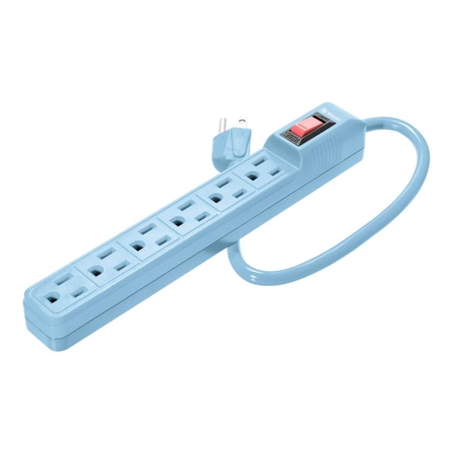 Barra Multicontacto Steren 6 Salidas Modelo WMS-1111 Azul