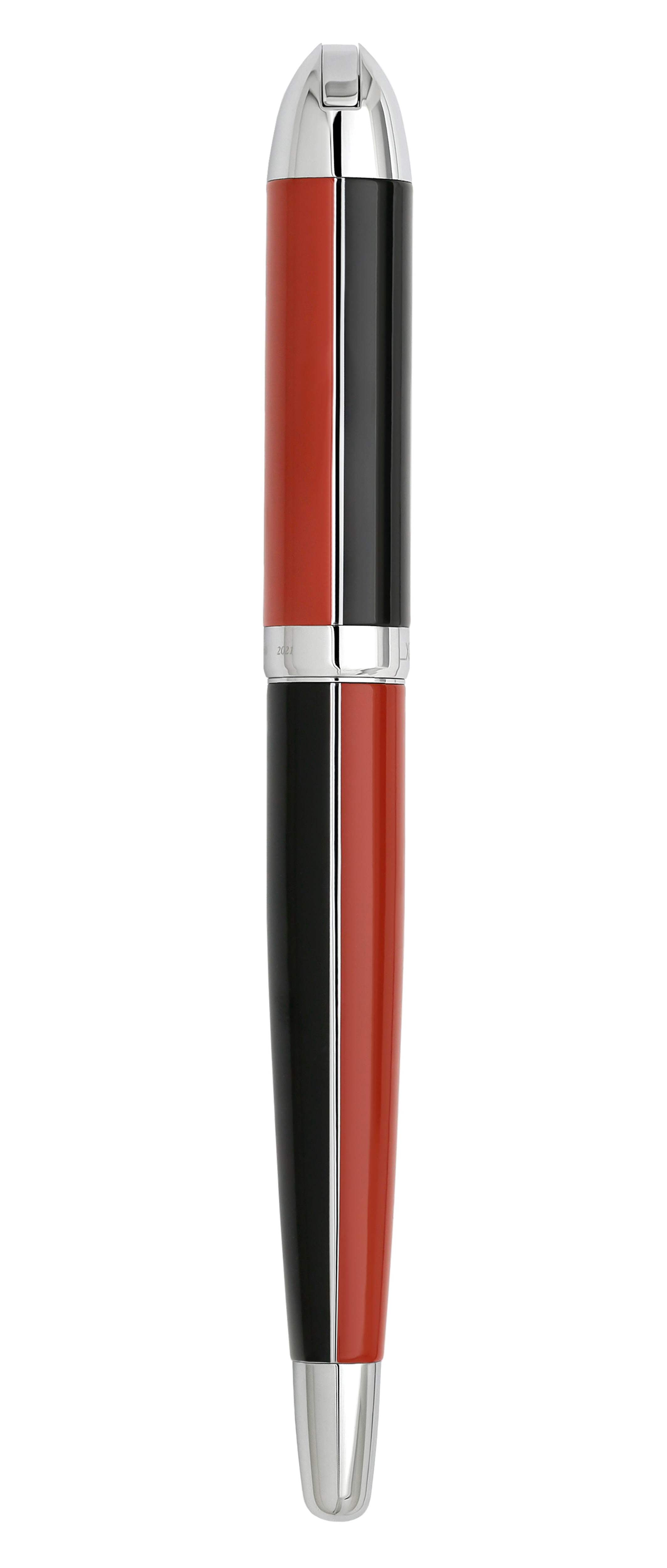 Xezo Xezo Visionary® Brass  Aluminum Enameled Fountain Pen (Fine Nib) - Red / Black