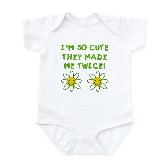 CafePress - So Cute Made Twice TWINS Infant Bodysuit - Baby Light Bodysuit, Size Newborn - 24 Months