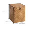 thumbnail image 3 of Caja de almacenamiento tejida multiusos con tapa, organizadora para escritorio, 3 of 8