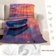 thumbnail image 5 of Summer Beach Blanket Soft Cozy Warm Throw Blanket for Couch, Plush Fuzzy Flannel Fleece Blankets for Sofa, Boat Gradient Orange Sunset Natural Scenery Bed Blankets Lightweight Gifts for Men, 40"x60", 5 of 9