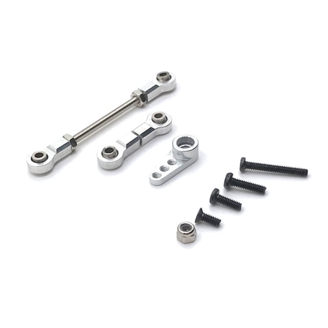 Vogacara Coche de control remoto 1/28 Servo brazo Modificación mejorada Kit de varillas de enlace de dirección Reemplazo para WLtoys K969 K979 K989 K999 Type2 NO2 Vogacara FN010112-04