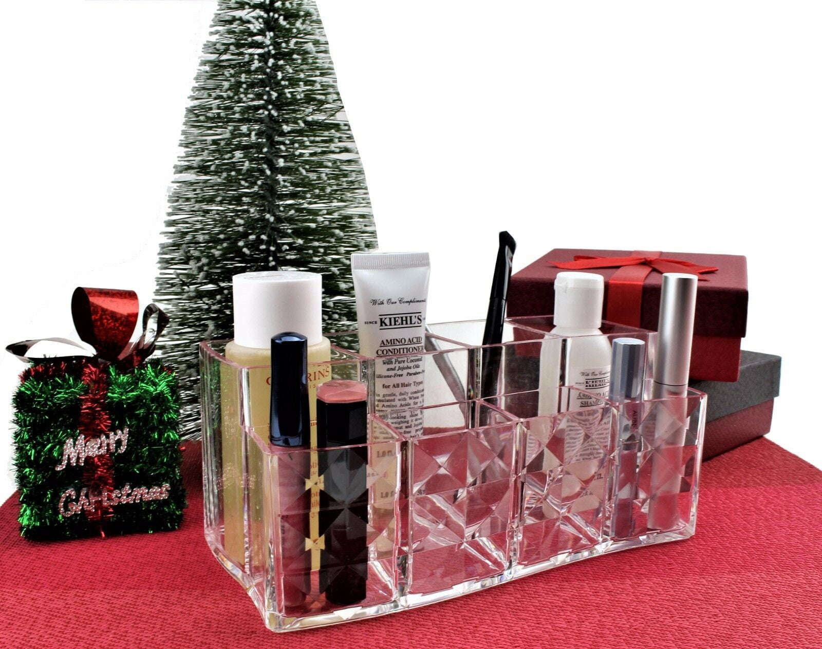 Acrylic Cosmetics & Brush Makeup Organizer w/ 8 Compartments Storage KT00049