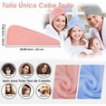 thumbnail image 4 of Moon & Back Toalla de Microfibra para Cabello 2 Piezas, Turbante de Secado Rápido con Botón, Suave y Absorbente, Ideal para Baño, Spa, Viajes o Gimnasio Moon & Back Toalla de Microfibra para Cabello 2 Pack, 4 of 9