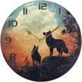 thumbnail image 5 of Dreamtimes Wall Clock Wolf 10 Inch Silent Non Ticking Quality Quartz Battery Operated Digital Round Easy to Read for Home Office Kitchen Decorative, 5 of 7