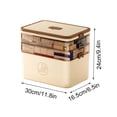 thumbnail image 3 of First Aid Kit Container, Staron 2026 Portable 3-Tier Storage Box With Handle, Large Capacity Plastic Organizer For Home Travel Emergency Supplies, 3 of 7