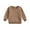 Brown, variant on Baby Sweatshirt Kids Long Sleeve Solid Pullover T Shirt Tops With Pocket Girls Hoodie Beige 18 Months-24 Months