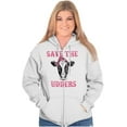 thumbnail image 5 of Breast Cancer Awareness Save Udders Zip Hoodie Sweatshirt Women Brisco Brands S, 5 of 6