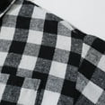 thumbnail image 6 of JUUYY Plaid Shirt for Men Long Sleeve Relaxed Fit Button Down Shirt Casual Classic Plaid Turndown Collar Lightweight Shirt with Pocket Black M, 6 of 8