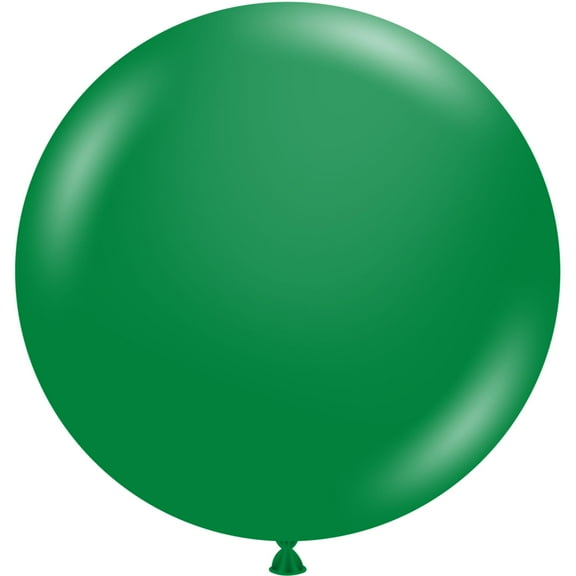 2 Tuftex Giant Crystal Emerald Green Round Balloons 36" Made in USA