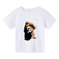 thumbnail image 4 of Camiseta de una pieza, ropa para niños, camiseta de algodón puro para niños, camisetas casuales de verano con dibujos animados geniales de anime, camisetas de Luffy para niños y niñas, ropa de calle, 4 of 5