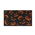 thumbnail image 2 of Halloween Doormat - Black Orange Scattered Pumpkin Face Fiber Rug, Non-Slip Outdoor Porch Welcome Mat, Weather Resistant Indoor Entryway Decoration for Front Door, Spooky Seasonal Floor Accent, 2 of 8