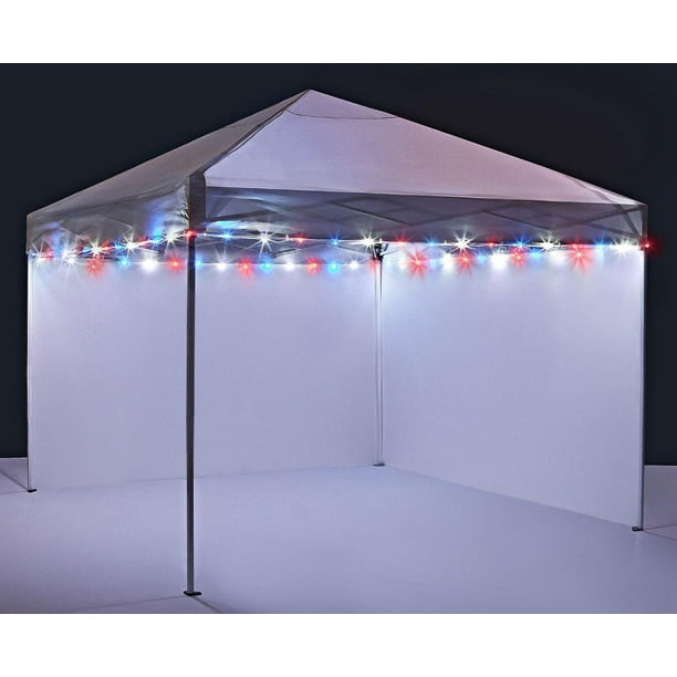 Brightz Outdoor Canopy & Patio Umbrella LED Lights, Patriotic Walmart