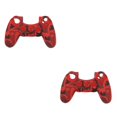 thumbnail image 1 of Methold Reemplazo para la funda del controlador inalámbrico Impresión de camuflaje Cubierta de goma protectora de la piel del gel de silicona rojo 2piezas, 1 of 1