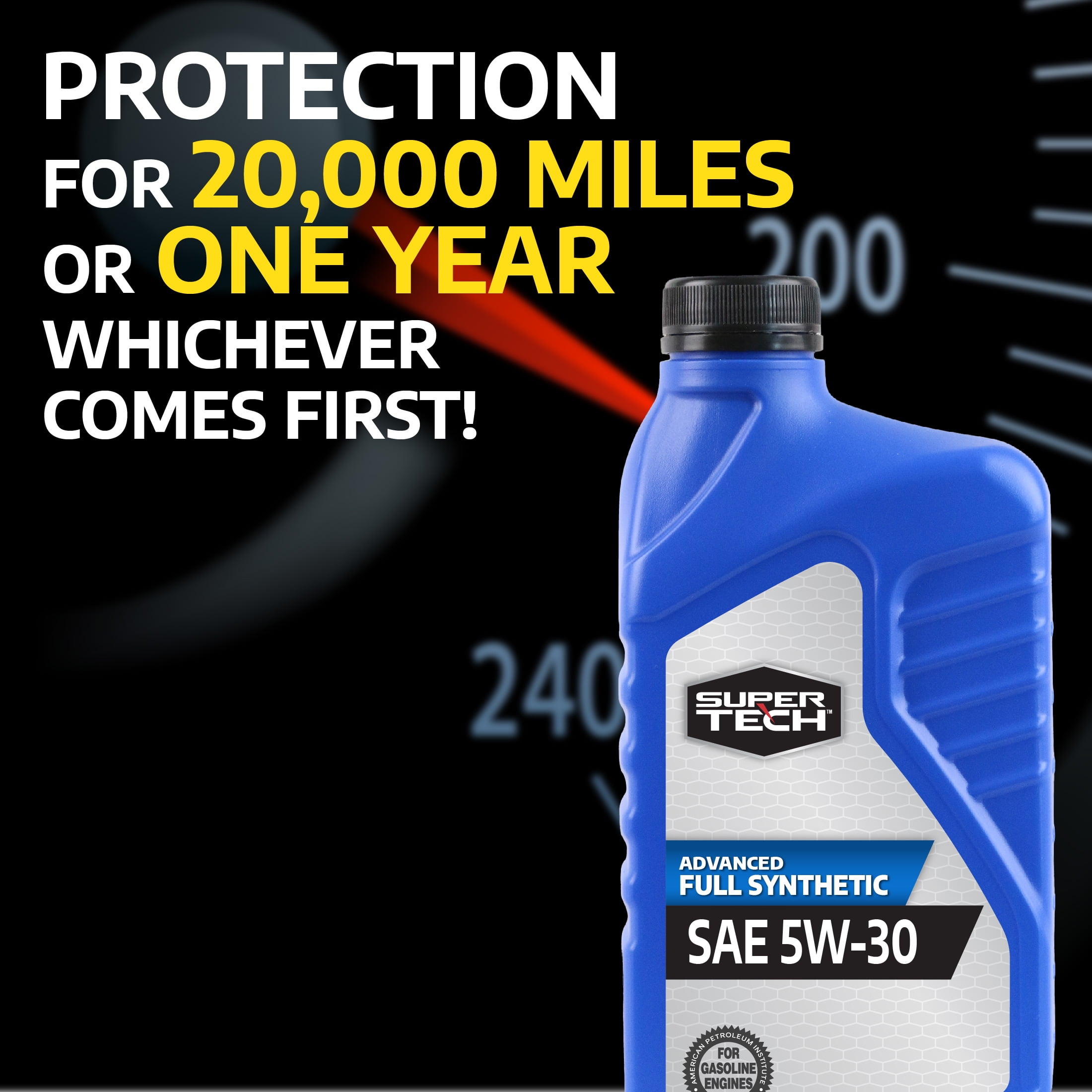 (4 pack) Super Tech Advanced Full Synthetic Motor Oil SAE 5W-30, 1 Quart
