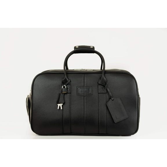 Quiet-luxury Black Leather Duffel — Limited Edition 19"