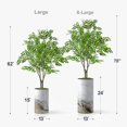 thumbnail image 2 of Artificial Tree in Modern Granite Effect Planter, Fake Boxwood Silk Tree for Indoor and Outdoor Home Decoration - 70" Overall Tall (Plant Pot Plus Tree), 2 of 5