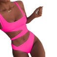 thumbnail image 1 of Women Summer Swimwear Hollow Out One-Piece Swimsuit, 1 of 5