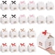 thumbnail image 1 of Cajas de regalo con forma de casa en 5 colores, 20 juegos de cajas para galletas con ventanas pequeñas, cajas de cartón blanco para golosinas, recuerdos de boda con cinta, 1 of 6