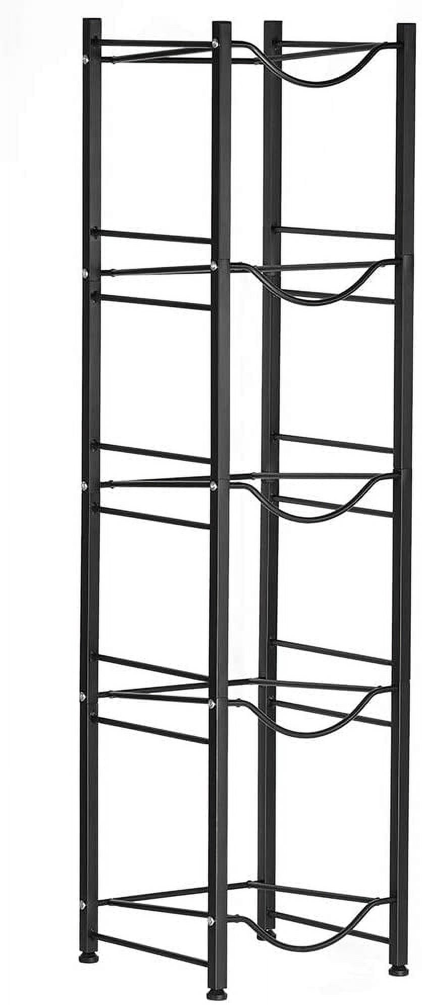 5 Gallon Water Jug Holder Water Bottle Storage Rack, 5 Tiers, Black