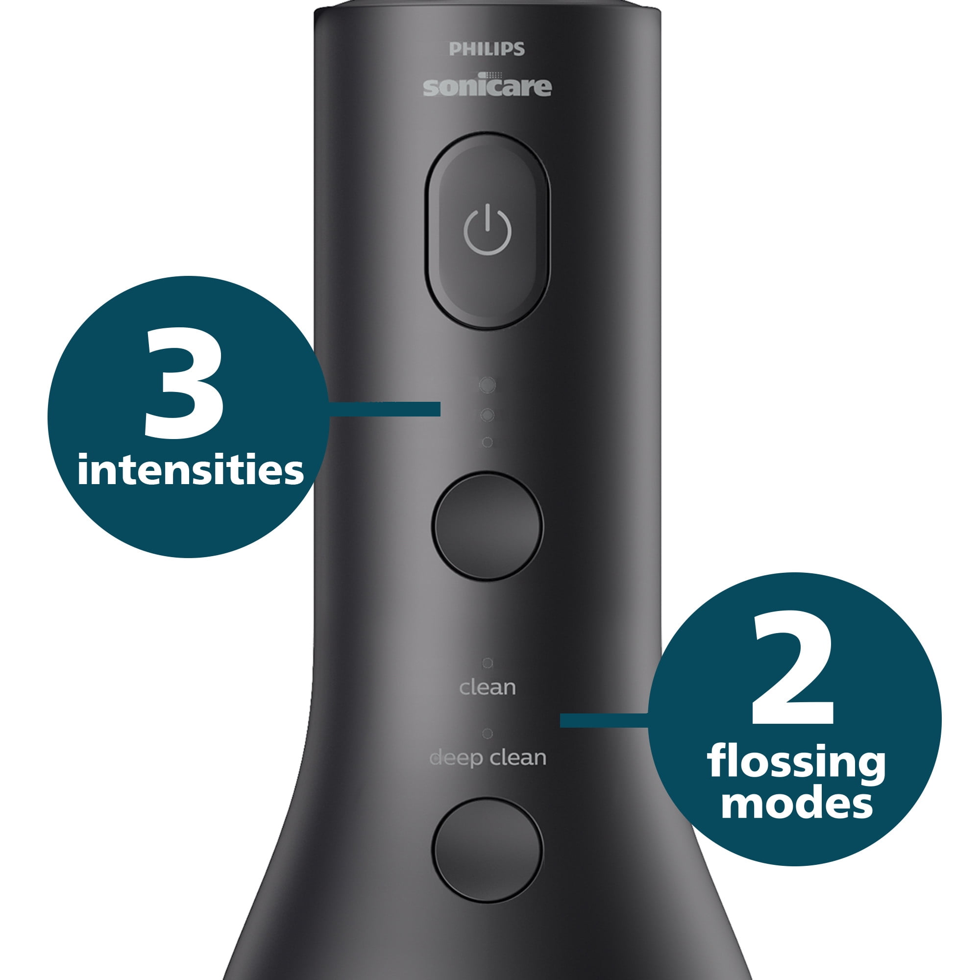 Philips Sonicare Electric Cordless Power Flosser 3000, Black, HX3806/23