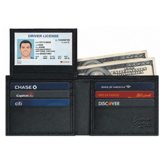 RFID Geniune Leather Billfold Wallet , Slim & Elegent , Smart Desgign Ideal Wallet for Men