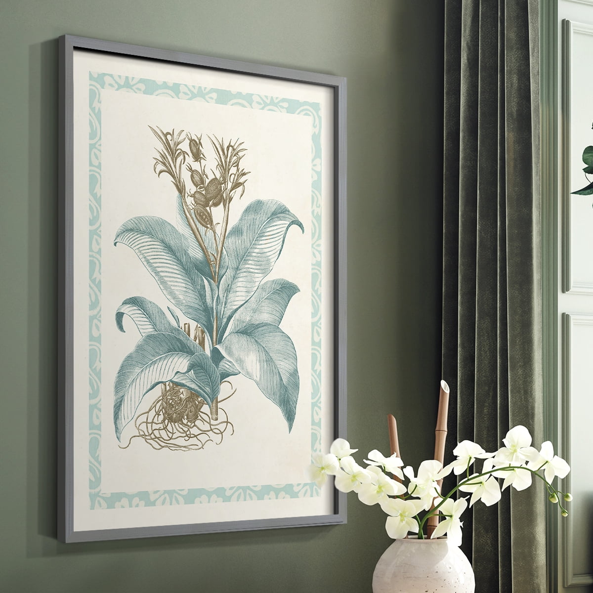 Willow Blue Besler III Framed Print - Solid Wood in Single Picture Frame Solid Wood 2 Framed Print