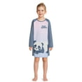 thumbnail image 2 of Wonder Nation Girls Long Sleeve Fleece Sleep Gown, Sizes 4-18 & Plus, 2 of 5